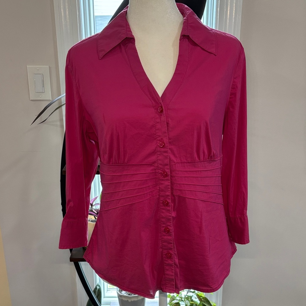 Alfani Women's Pink Button Up Blouse size 8P